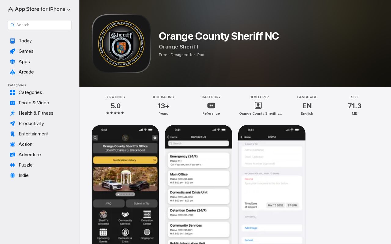 Orange County Sheriff app access for released inmate booking photo records